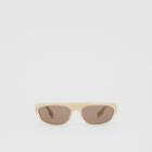 Burberry Burberry Monogram Motif Rectangular Frame Sunglasses, Light Horn