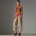 Burberry Burberry Patchwork Cotton Blend Tank Top, Brown