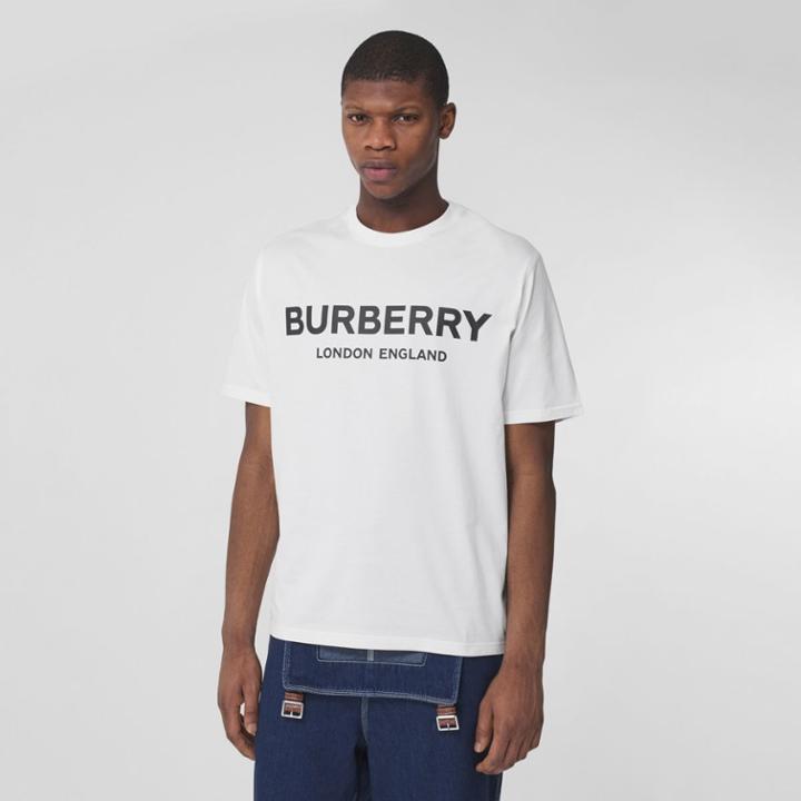 Burberry Burberry Logo Print Cotton T-shirt, Size: Xxxl, White