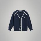 Burberry Burberry Childrens Two-tone Cotton Knit Cardigan, Size: 14y, Blue