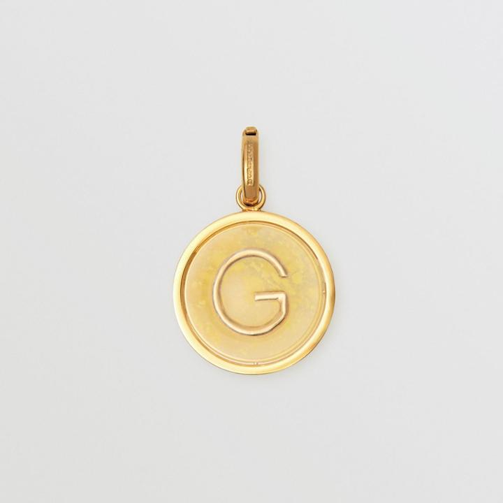 Burberry Burberry Marbled Resin 'g' Alphabet Charm, Yellow