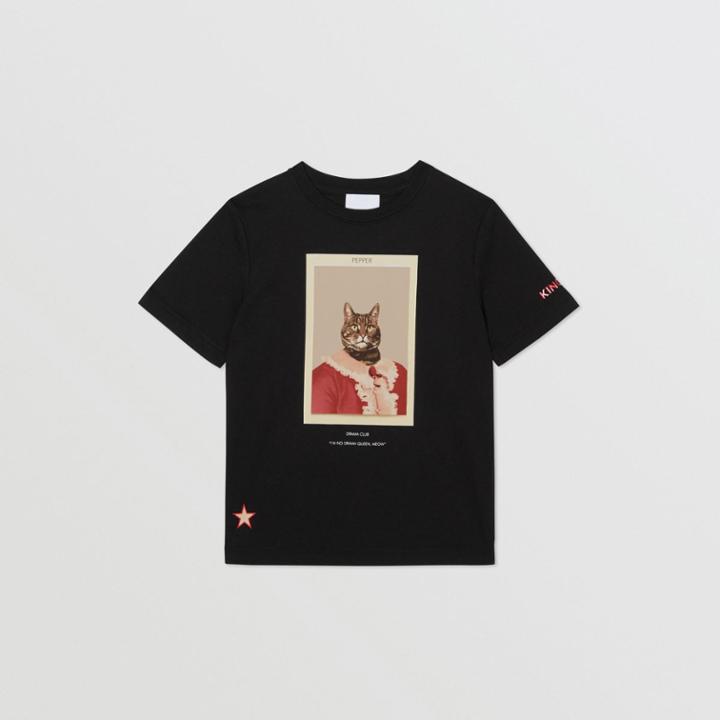 Burberry Burberry Childrens Character Print Cotton T-shirt, Size: 10y, Black