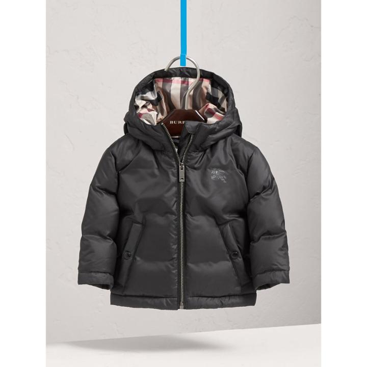 Burberry Burberry Down-filled Hooded Puffer Jacket, Size: 9m, Grey
