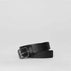 Burberry Burberry Perforated Check Leather Belt, Size: 100, Black