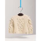 Burberry Burberry Bobble Cable Knit Cashmere Lurex Blend Sweater, Size: 3m, White
