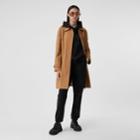 Burberry Burberry Cotton Gabardine Belted Swing Coat, Size: 14, Brown