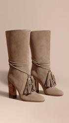 Burberry Tasselled Suede Pull-on Boots