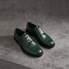 Burberry Burberry Leather Brogues With Painted Laces, Size: 39, Green