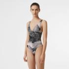 Burberry Burberry Dreamscape Print Swimsuit, Size: L, Black