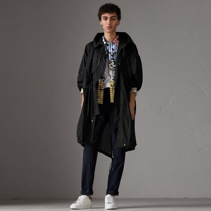 Burberry Burberry Showerproof Technical Parka, Size: 40, Black