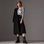 Burberry Burberry Pintuck Detail Silk Lam Shirt, Size: 10