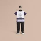 Burberry Burberry Bearded Gent Print Cotton T-shirt, Size: 3y, Blue