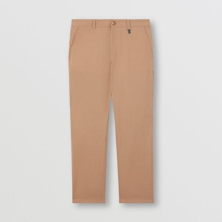 Burberry Burberry Monogram Motif Stretch Wool Tailored Trousers, Size: 34