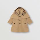 Burberry Burberry Childrens Detachable Hood Showerproof Cotton Swing Coat, Size: 2y, Yellow
