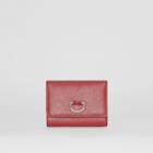 Burberry Burberry Small D-ring Leather Wallet, Red