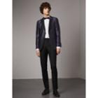 Burberry Burberry Soho Fit Silk Wool Jacquard Evening Jacket, Size: 54r, Blue