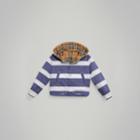 Burberry Burberry Reversible Stripe And Vintage Check Cotton Jacket, Size: 6y