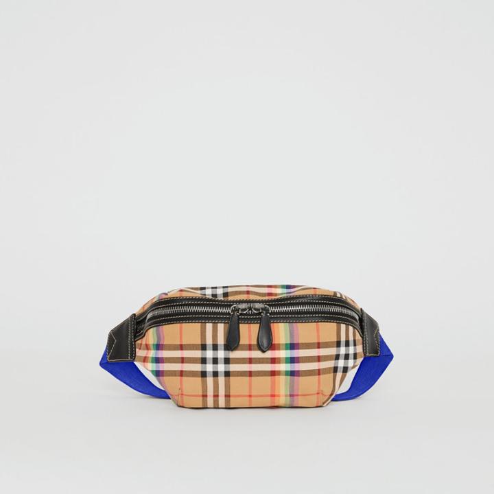 Burberry Burberry Medium Rainbow Vintage Check Bum Bag, Yellow
