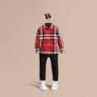 Burberry Burberry Check Cotton Button-down Shirt, Size: 6y, Red