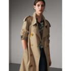 Burberry Burberry Resin Button Cotton Gabardine Oversize Trench Coat, Size: 10, Yellow
