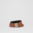 Burberry Burberry Reversible Monogram Motif Leather Belt, Size: 100, Brown