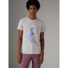 Burberry Burberry Bust Print Mlange Cotton T-shirt