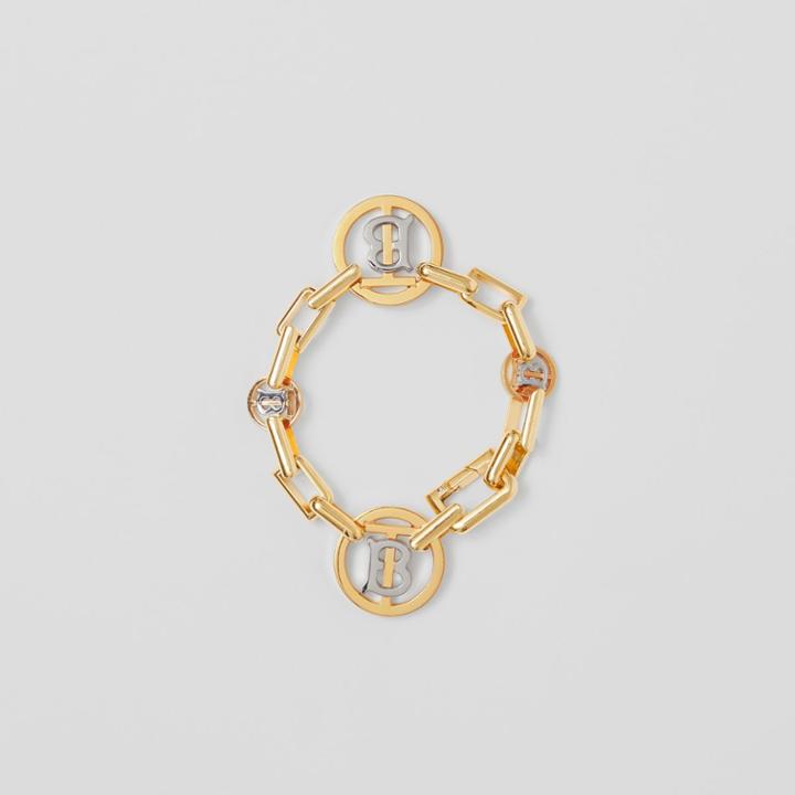 Burberry Burberry Gold And Palladium-plated Monogram Motif Bracelet