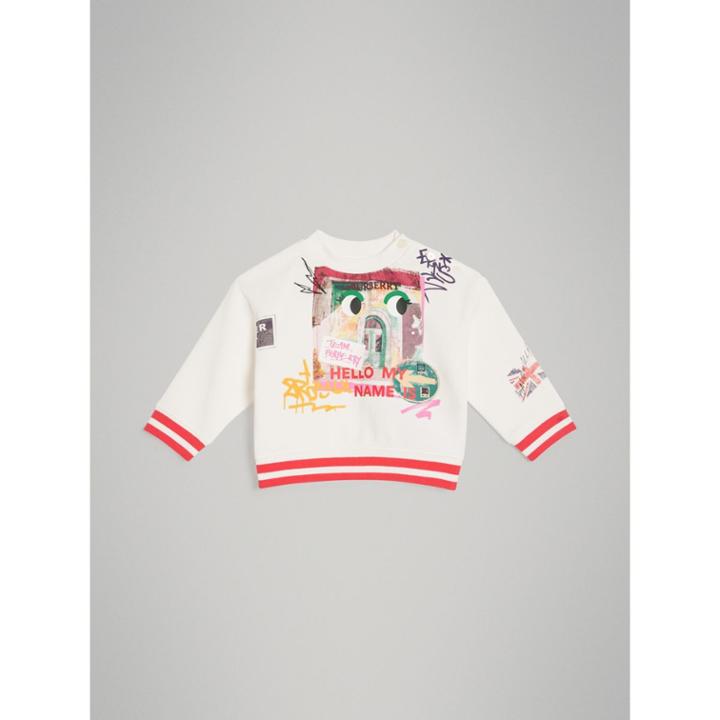 Burberry Burberry London Polaroid Print Cotton Sweatshirt, Size: 12m
