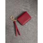 Burberry Burberry Leather And Haymarket Check Id Card Case Charm