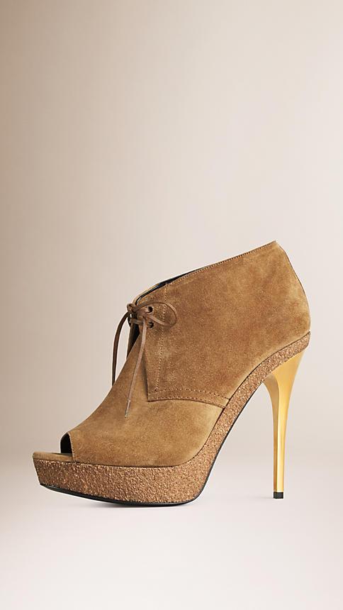 Burberry Prorsum Lace-up Suede Ankle Boots