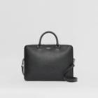 Burberry Burberry Grainy Leather Briefcase, Black