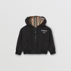Burberry Burberry Childrens Reversible Icon Stripe Hooded Jacket, Size: 12m, Black