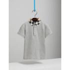 Burberry Burberry Check Collar Polo Shirt, Size: 10y, Grey