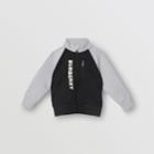 Burberry Burberry Childrens Logo Print Two-tone Stretch Jersey Track Top, Size: 2y, Black