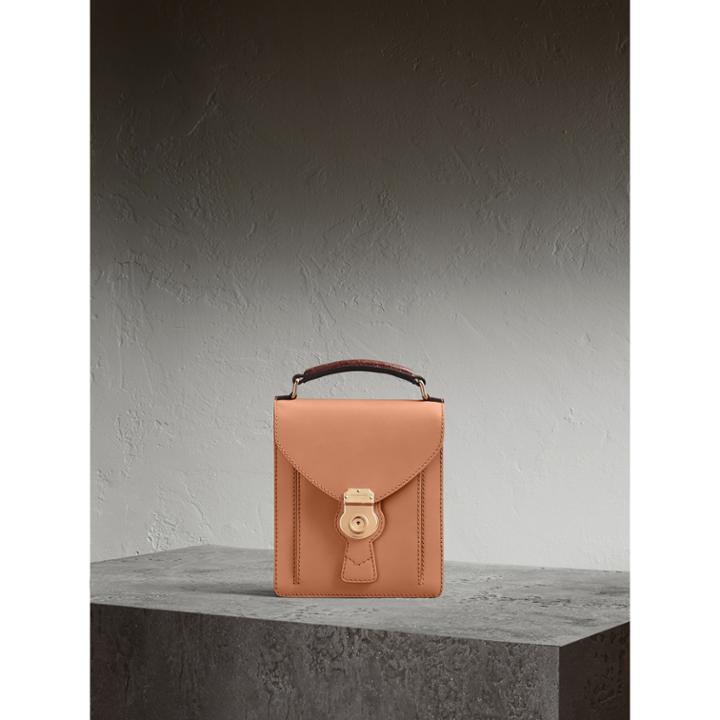 Burberry Burberry The Small Dk88 Satchel With Alligator, Orange