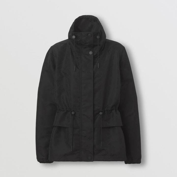 Burberry Burberry Monogram Motif Funnel Neck Jacket, Size: 0