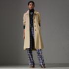 Burberry Burberry Side-slit Tropical Gabardine Trench Coat, Size: 04, Pink