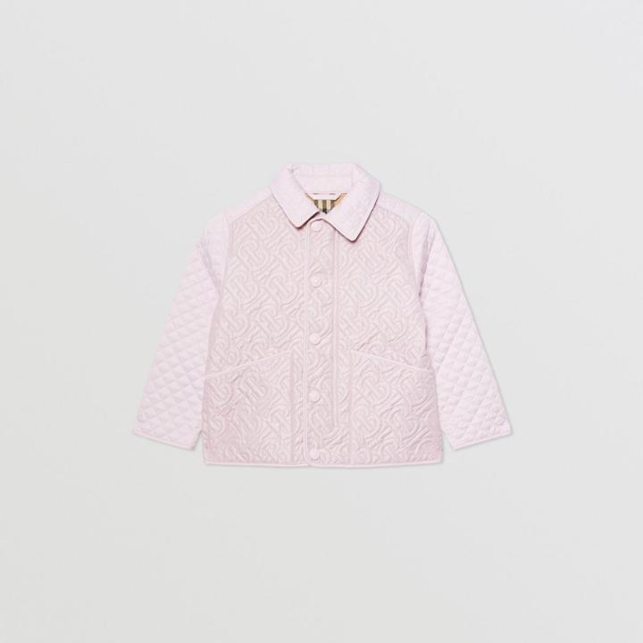 Burberry Burberry Childrens Monogram Quilted Panel Recycled Polyester Jacket, Size: 14y, Pink