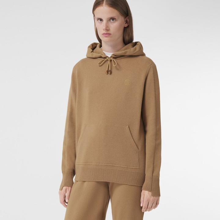 Burberry Burberry Monogram Motif Wool Blend Hoodie