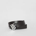 Burberry Burberry Reversible Monogram Motif Leather Belt, Size: 90, Black
