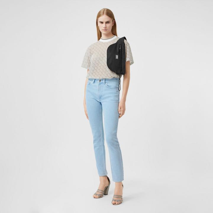 Burberry Burberry Skinny Fit Bleached Denim Jeans, Size: 28, Blue