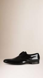 Burberry Burberry Polished Leather Ceremonial Shoes, Size: 41.5, Black