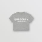Burberry Burberry Childrens Logo Print Cotton T-shirt, Size: 2y, Grey
