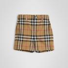 Burberry Burberry Childrens Vintage Check Cotton Tailored Shorts, Size: 18m