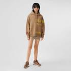 Burberry Burberry Horseferry Print Cotton Oversized Hoodie, Size: Xs, Beige