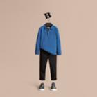 Burberry Burberry Long-sleeve Cotton Jersey Polo Shirt, Size: 12y, Blue