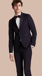 Burberry Slim Fit Wool Tuxedo Jacket