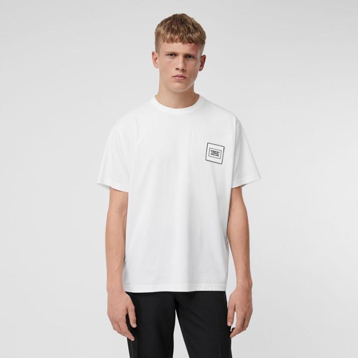 Burberry Burberry Logo Appliqu Cotton T-shirt, Size: Xs, White