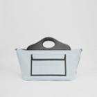 Burberry Burberry Medium Cotton Canvas And Leather Soft Pocket Tote, Blue