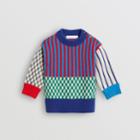 Burberry Burberry Childrens Graphic Cashmere Jacquard Sweater, Size: 18m, Multicolour
